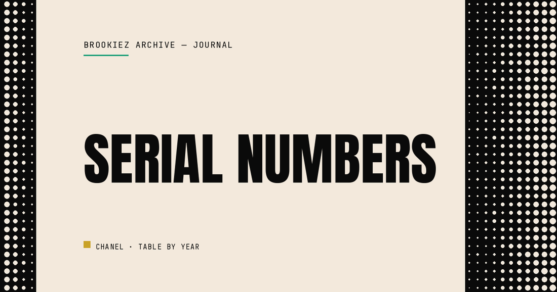 Chanel Serial Numbers: Complete Table by Year