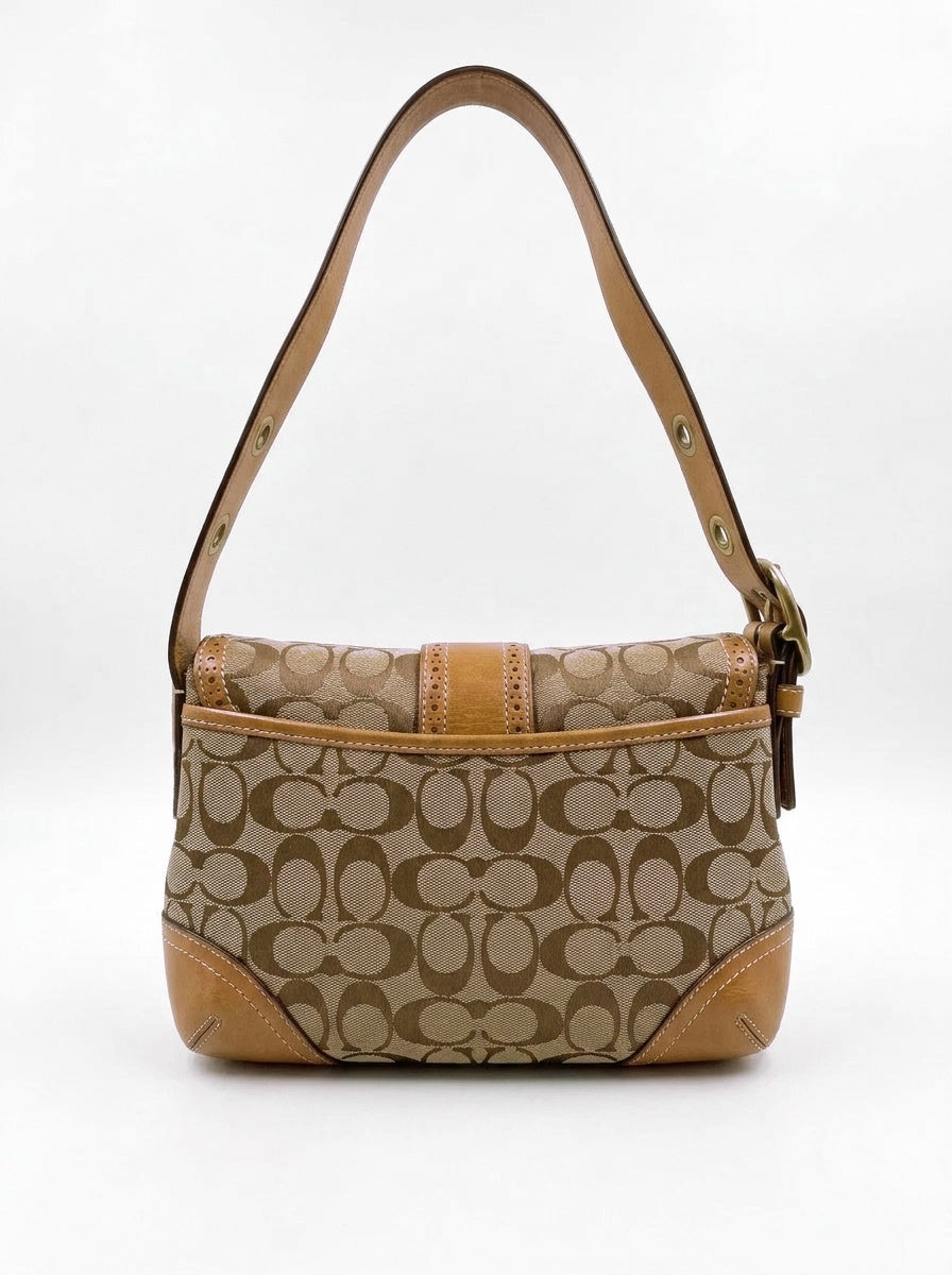 Coach Signature Flap Crossbody Bag