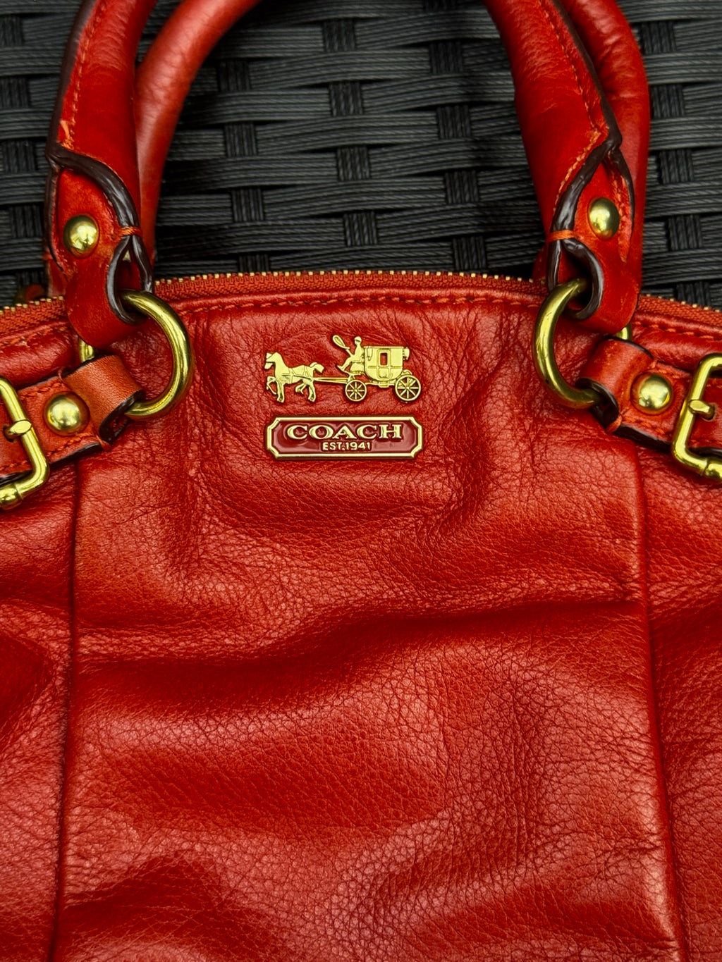 Coach Madison Leather Lindsey Satchel