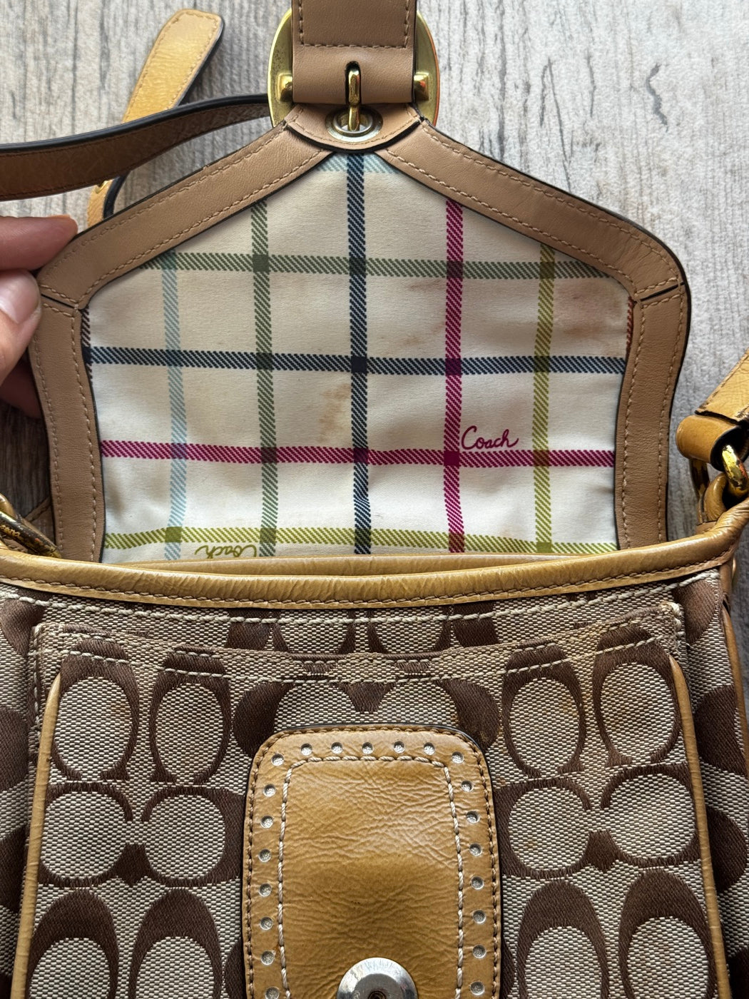 Coach Signature Flap Crossbody Bag