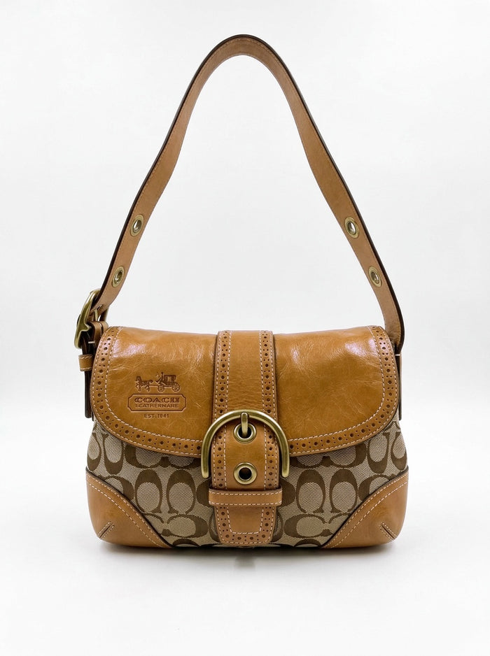 Coach Signature Flap Crossbody Bag