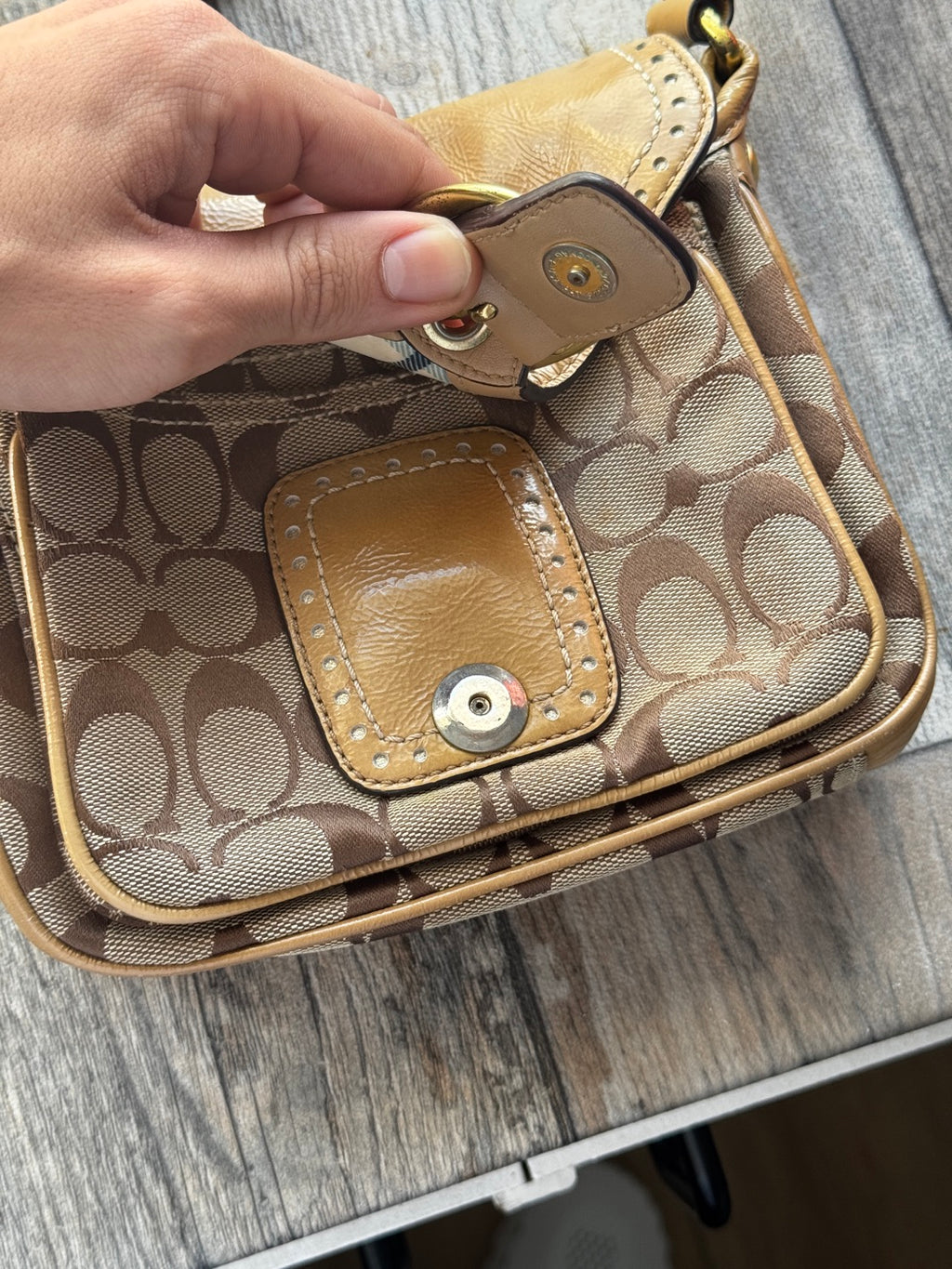 Coach Signature Flap Crossbody Bag