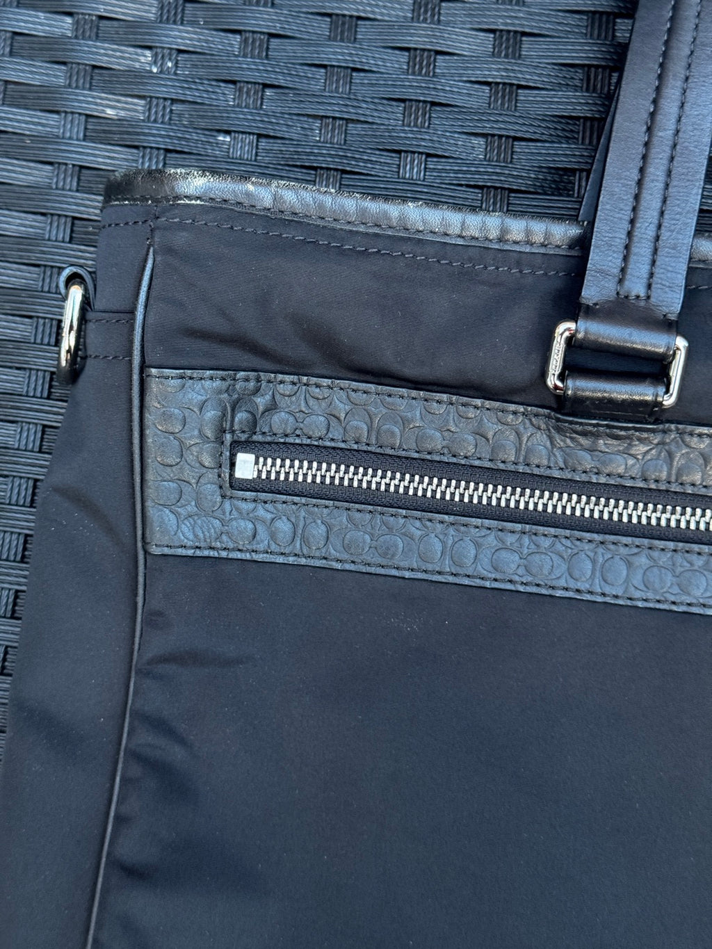 Coach Heritage Nylon Business Tote
