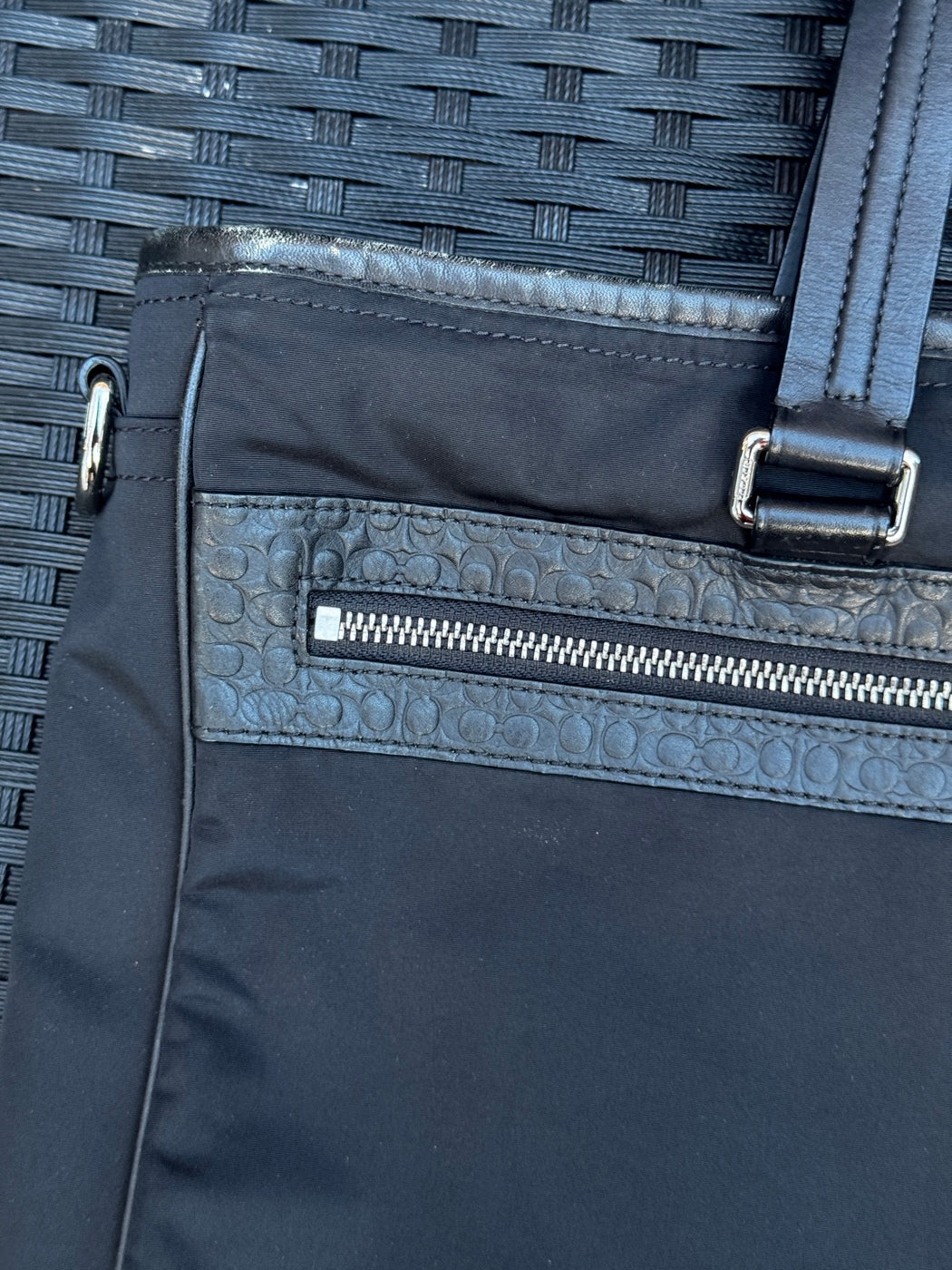 Coach Heritage Nylon Business Tote
