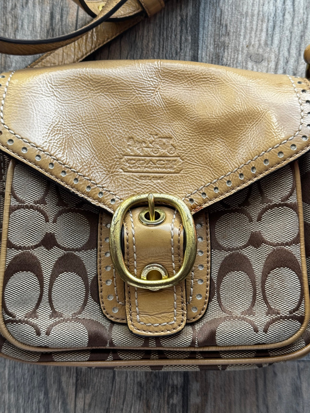 Coach Signature Flap Crossbody Bag